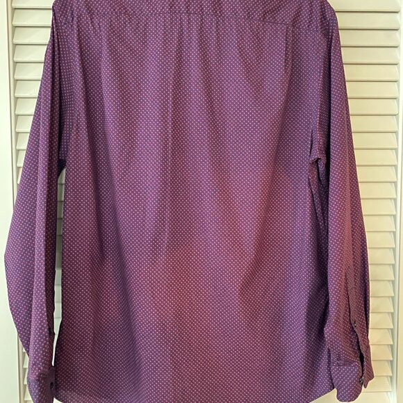 Ben Sherman Button Down Shirt, Maroon, Size L - Picture 2 of 4